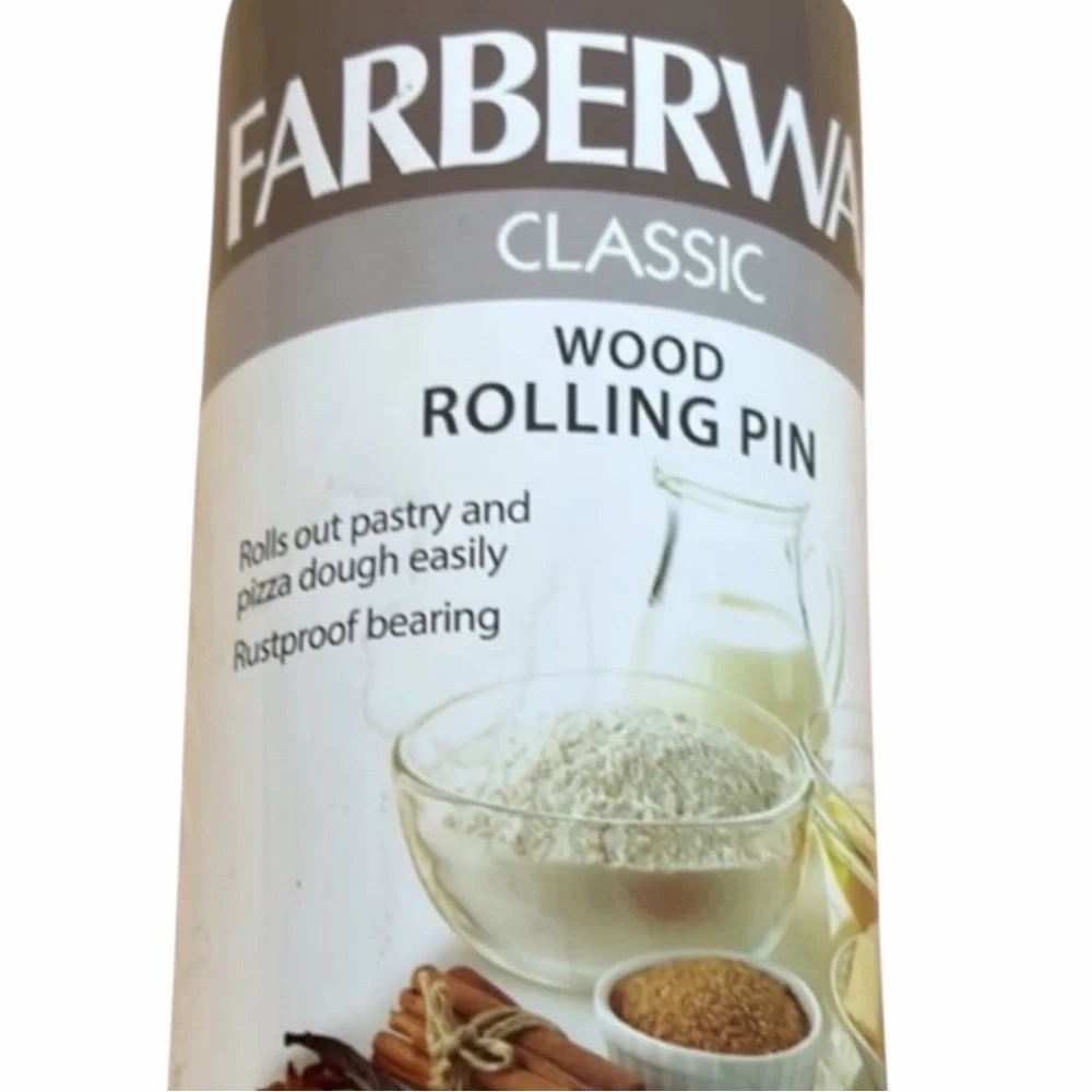 Farberware Classic Wooden Rolling Pin NWT/In Cardboard Sleeve